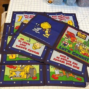 Bob the Builder Cotton Fabric Book Panel